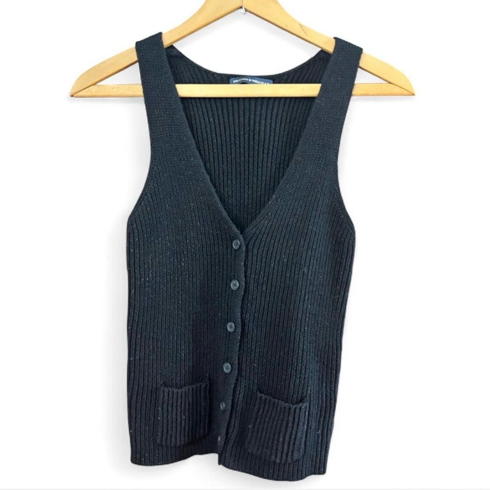 Brandy Melville Black V-Neck Sweater Vest
